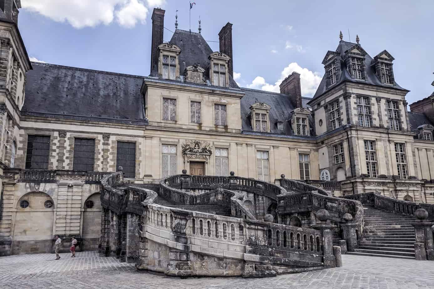 Chateau de Fontainebleau, residence of Napoleon I, Paris Stock