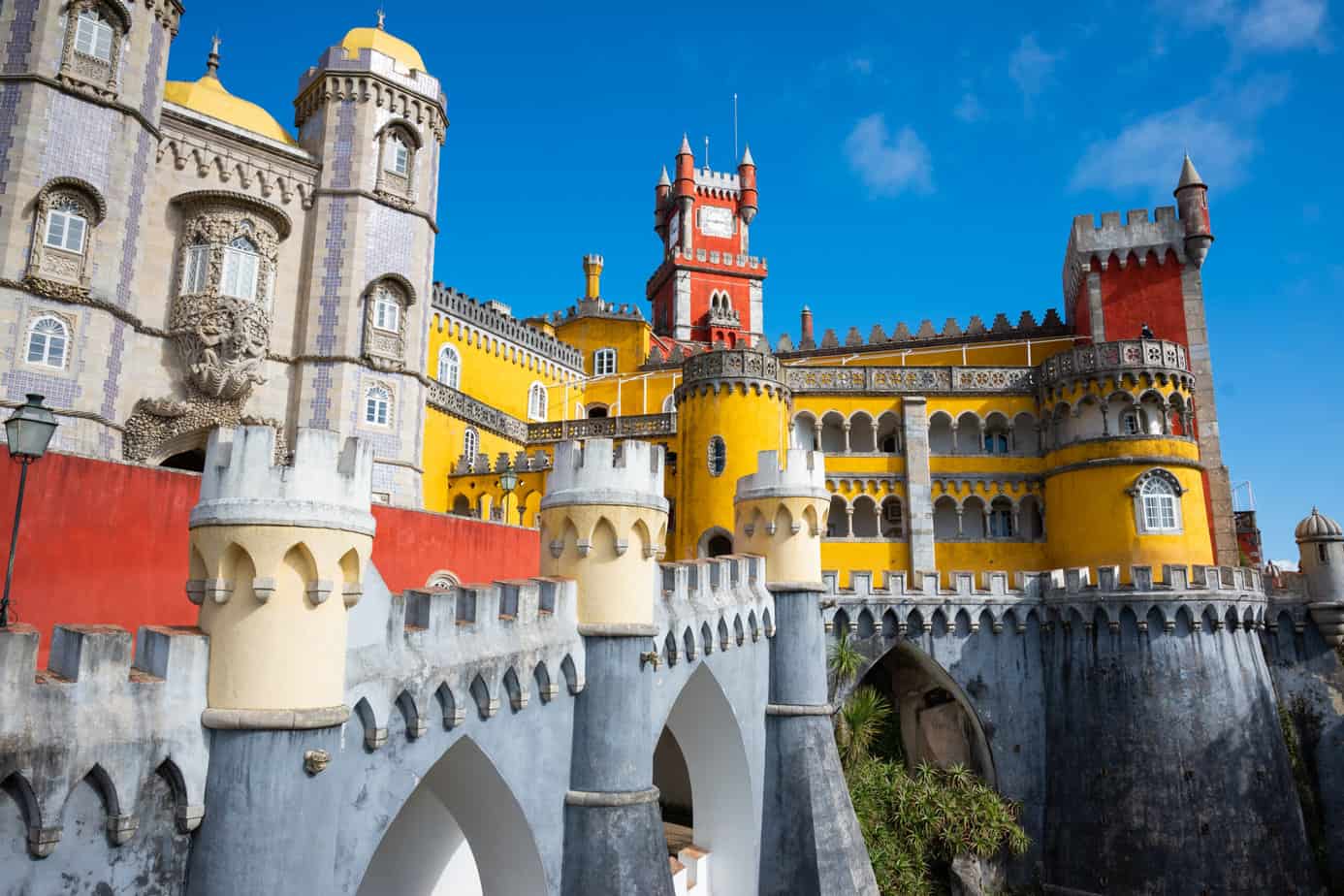 Red and Yellow facade at Sintra's Pena Palace