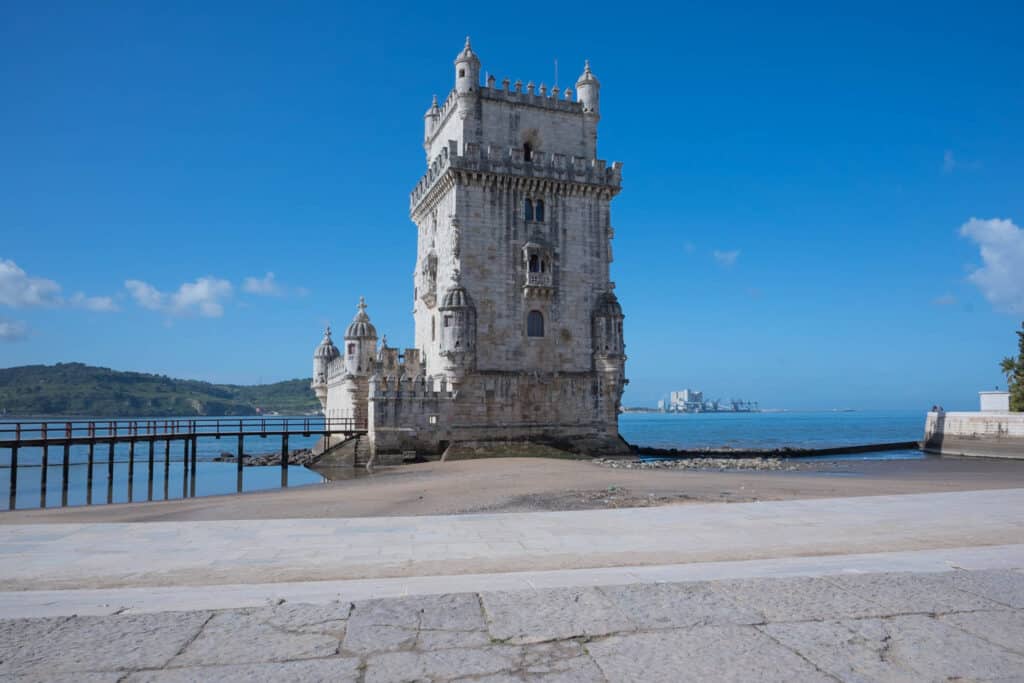 Tower of Belem. One very decorative tower in the water.