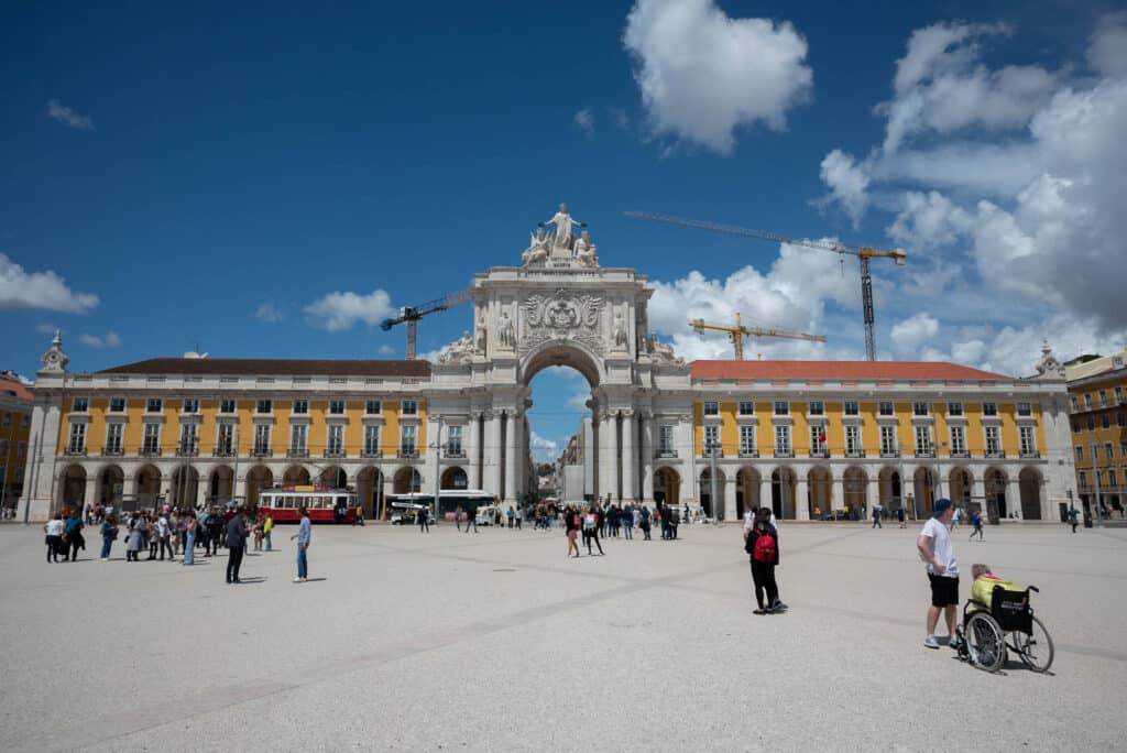 The main plaza in Lisbon