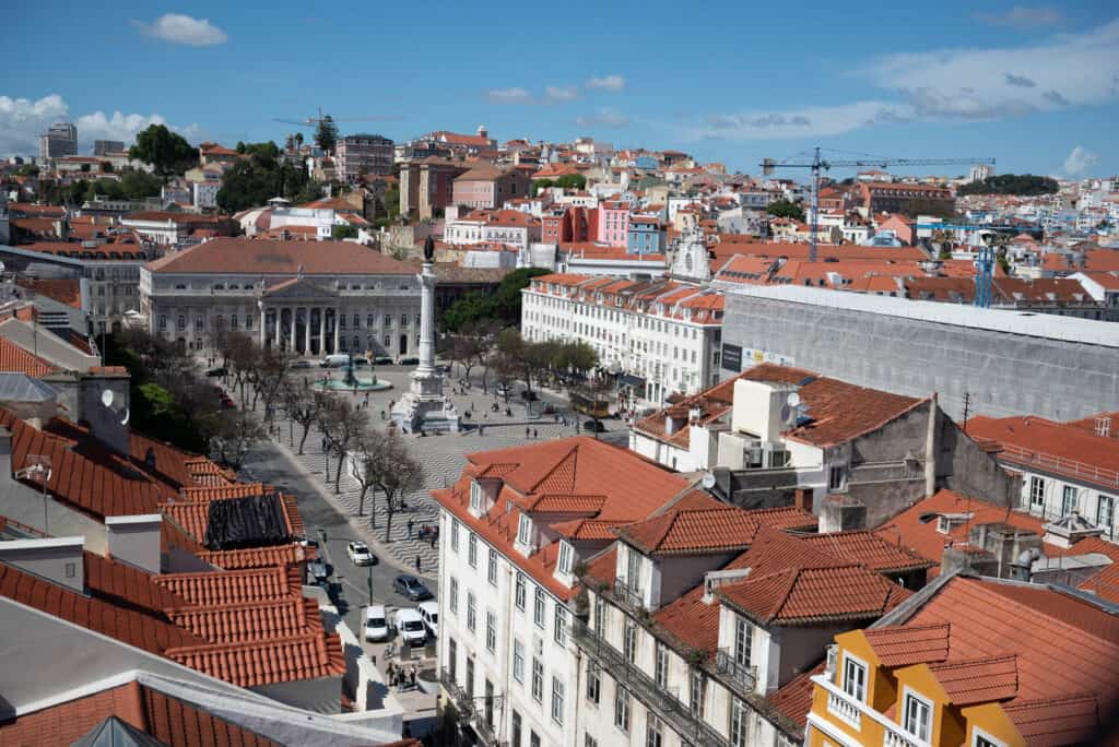View of Lisbon from the Elevator