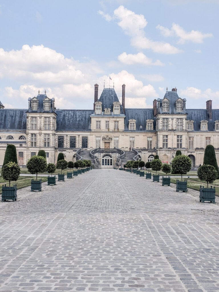 Exterior of Fontainebleau Chateau- a day trip from Paris