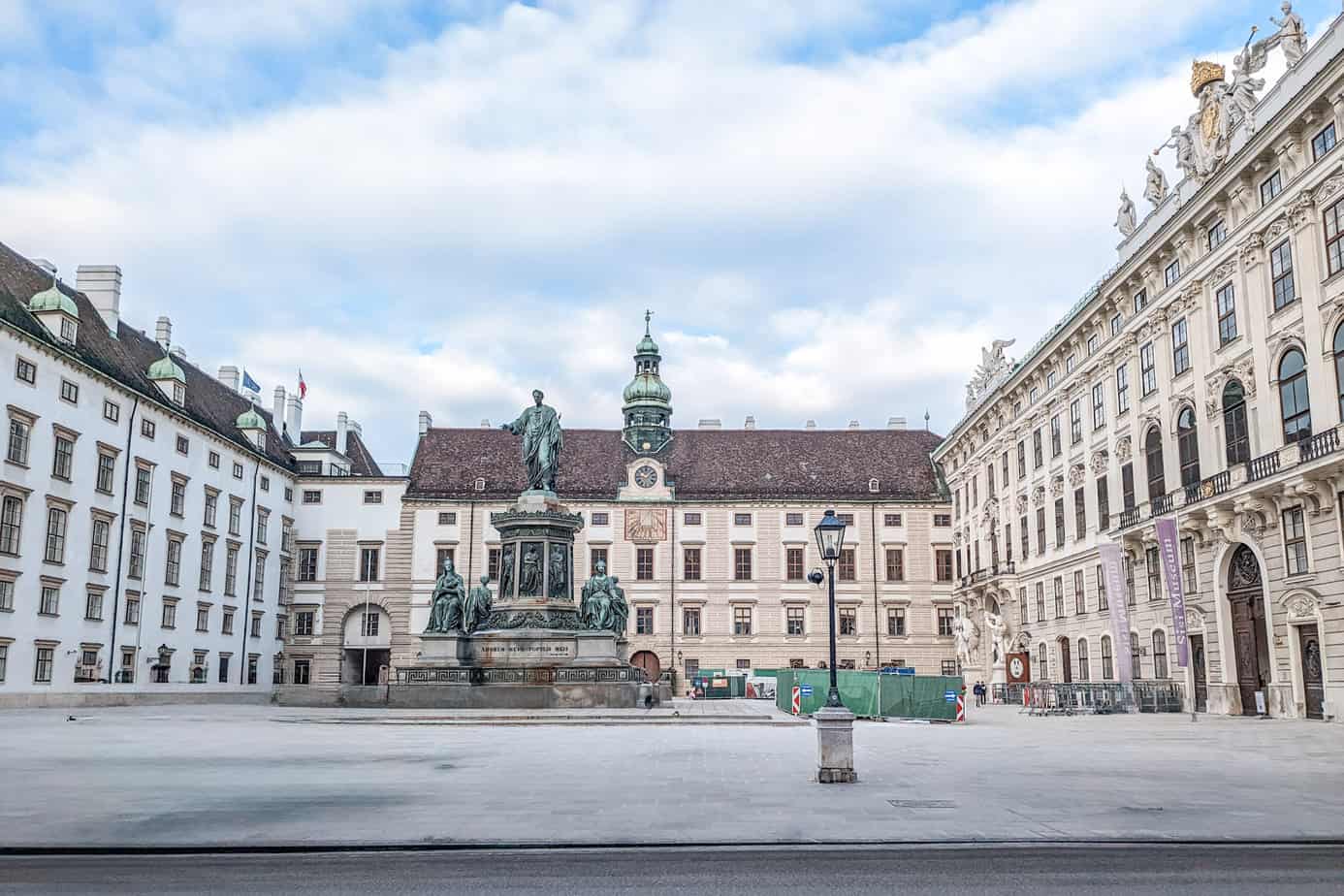 The square of the Hofburg House museums - the Sisi museum is on the right.