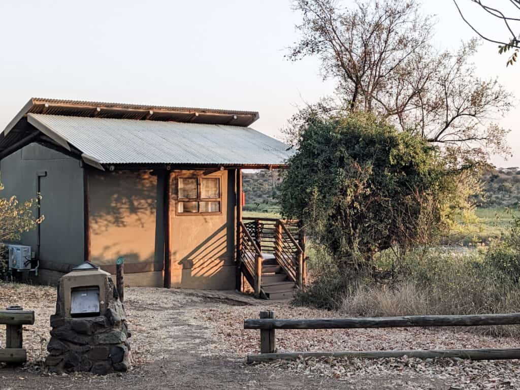 View of a rentable cabin in Kruger