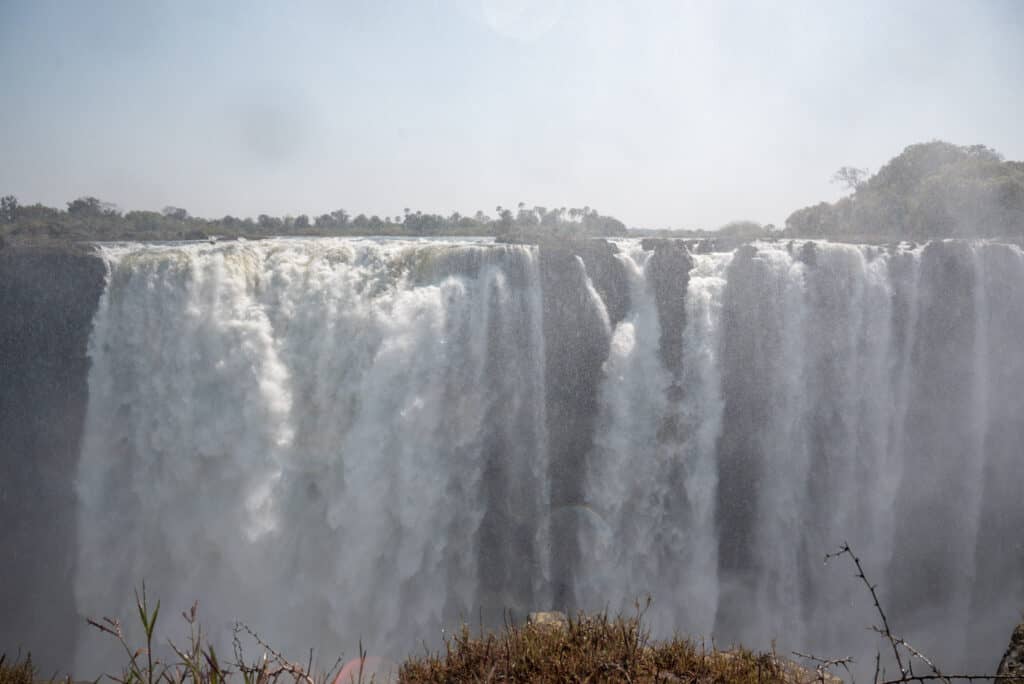 View of Devil's Pool from the Zimbabwe side of the Falls