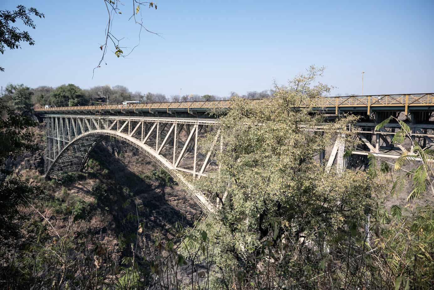 The bridge connecting Zambia and Zimbabwe